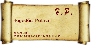 Hegedűs Petra névjegykártya